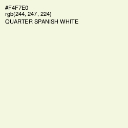 #F4F7E0 - Quarter Spanish White Color Image